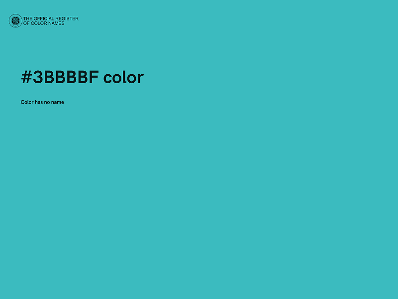 #3BBBBF color image