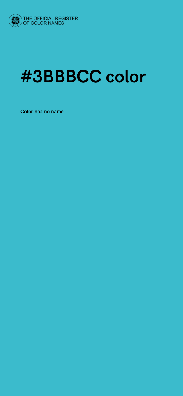 #3BBBCC color image