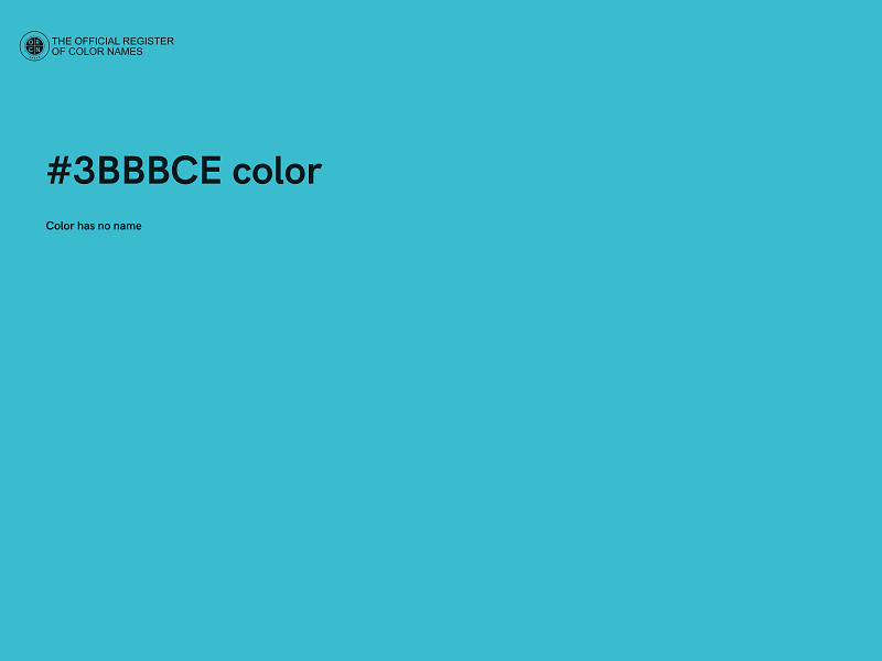 #3BBBCE color image