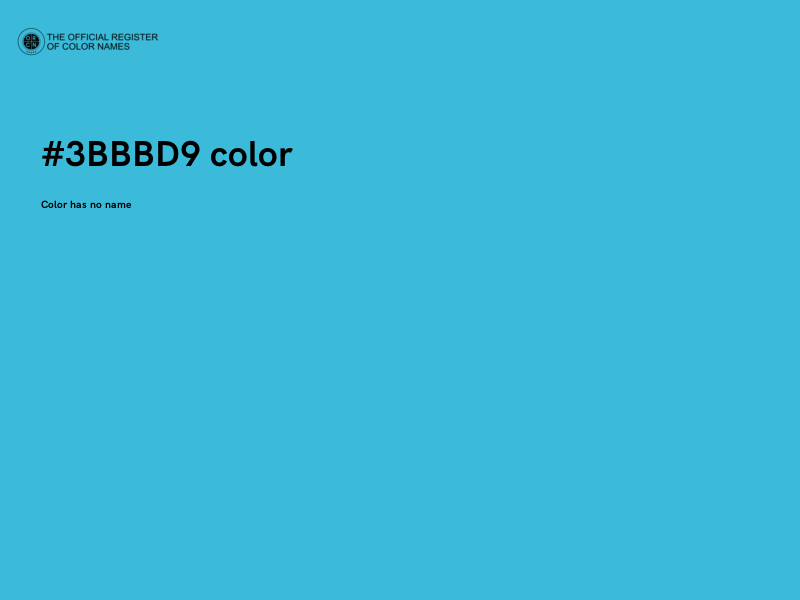 #3BBBD9 color image