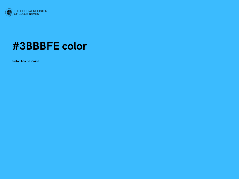 #3BBBFE color image