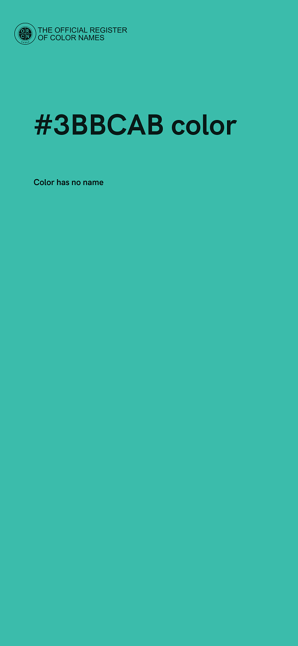 #3BBCAB color image