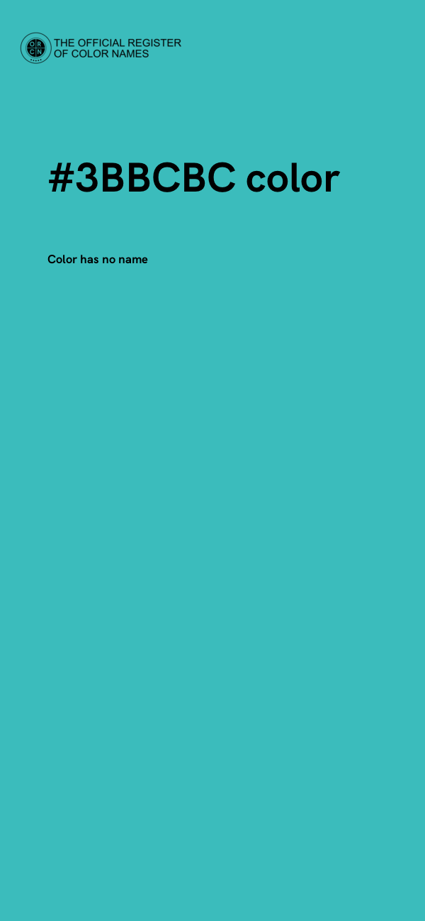 #3BBCBC color image