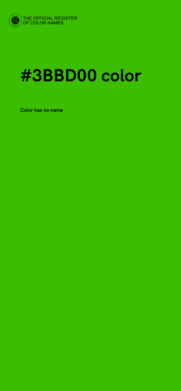 #3BBD00 color image