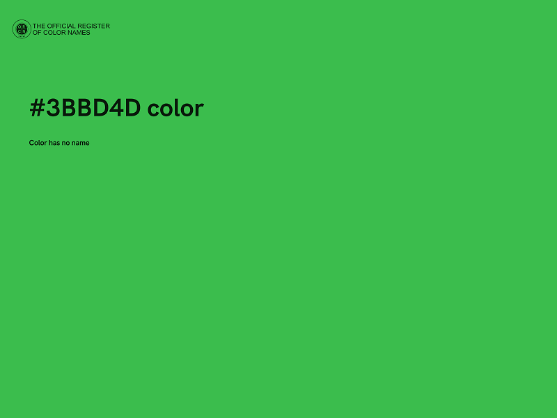 #3BBD4D color image