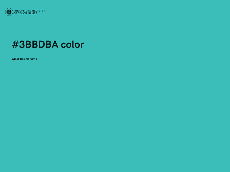 #3BBDBA color image