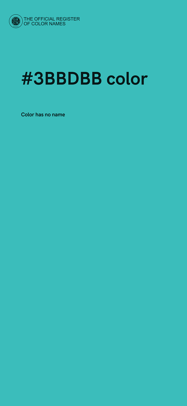 #3BBDBB color image