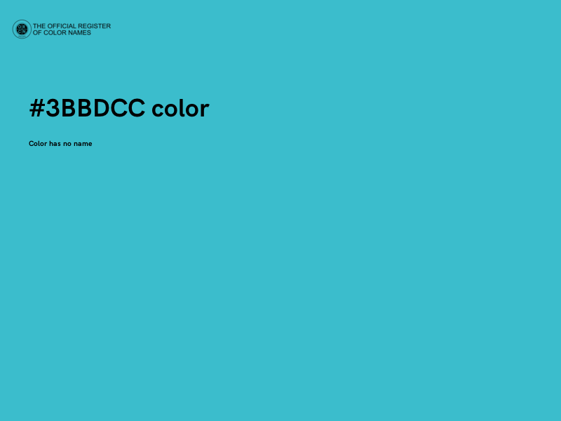 #3BBDCC color image