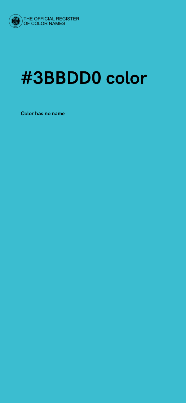 #3BBDD0 color image