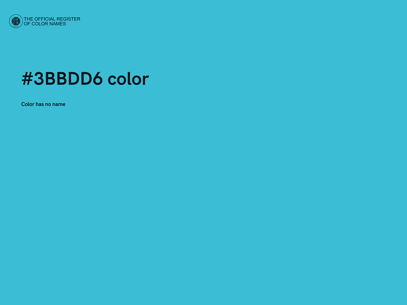 #3BBDD6 color image