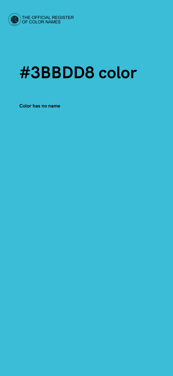 #3BBDD8 color image