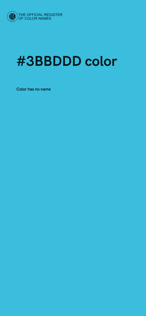 #3BBDDD color image