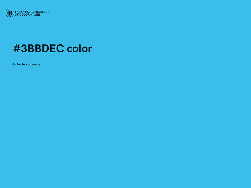 #3BBDEC color image