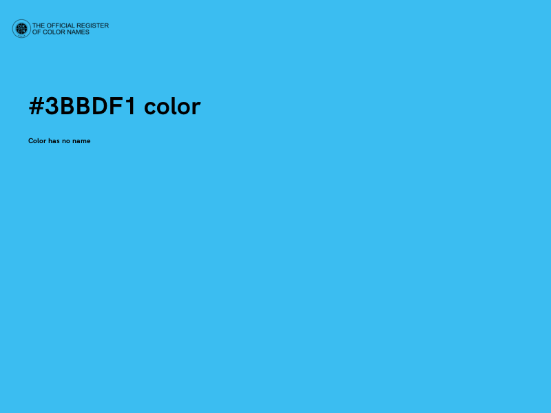 #3BBDF1 color image