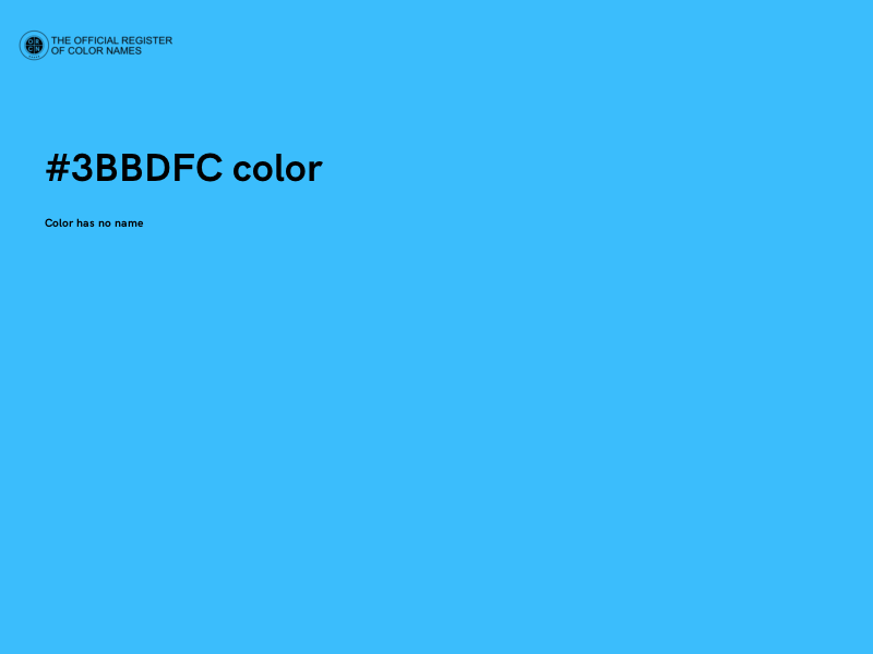 #3BBDFC color image