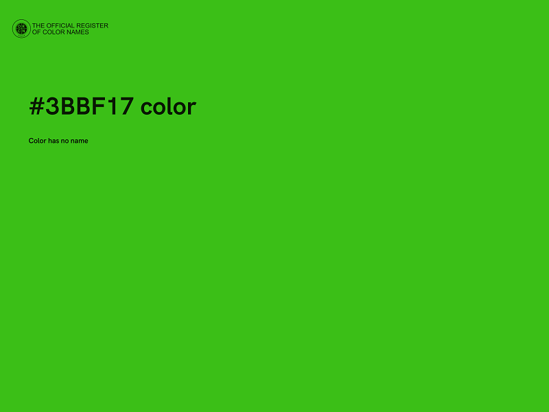 #3BBF17 color image