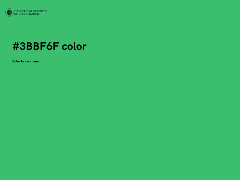#3BBF6F color image