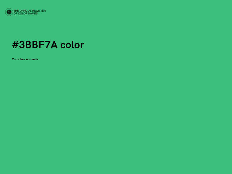 #3BBF7A color image