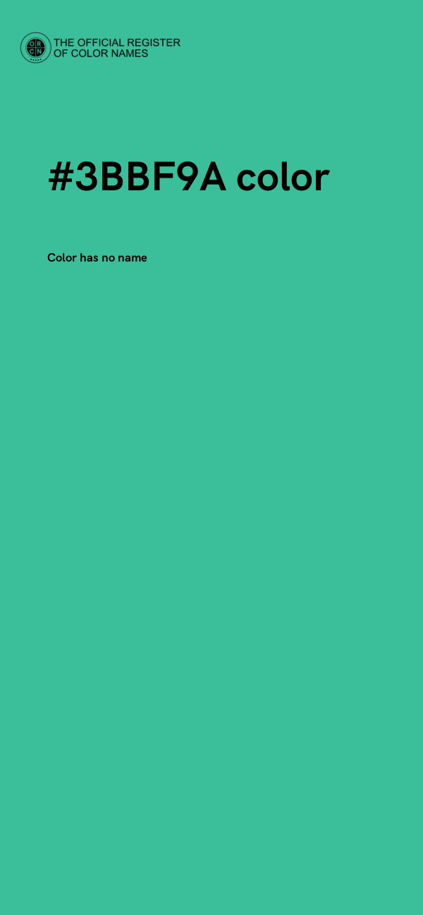#3BBF9A color image