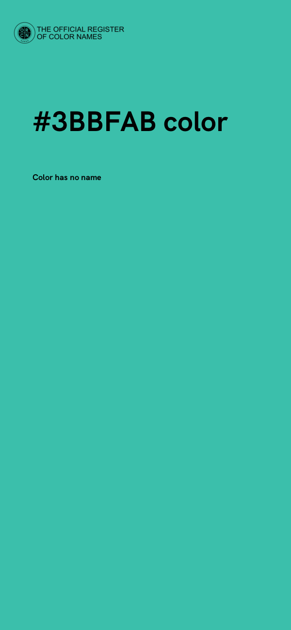 #3BBFAB color image