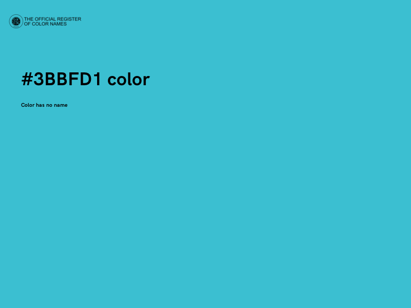 #3BBFD1 color image