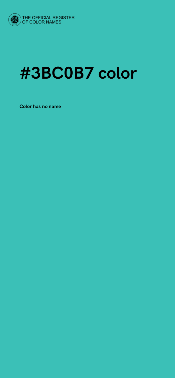 #3BC0B7 color image