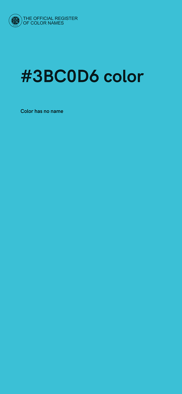#3BC0D6 color image