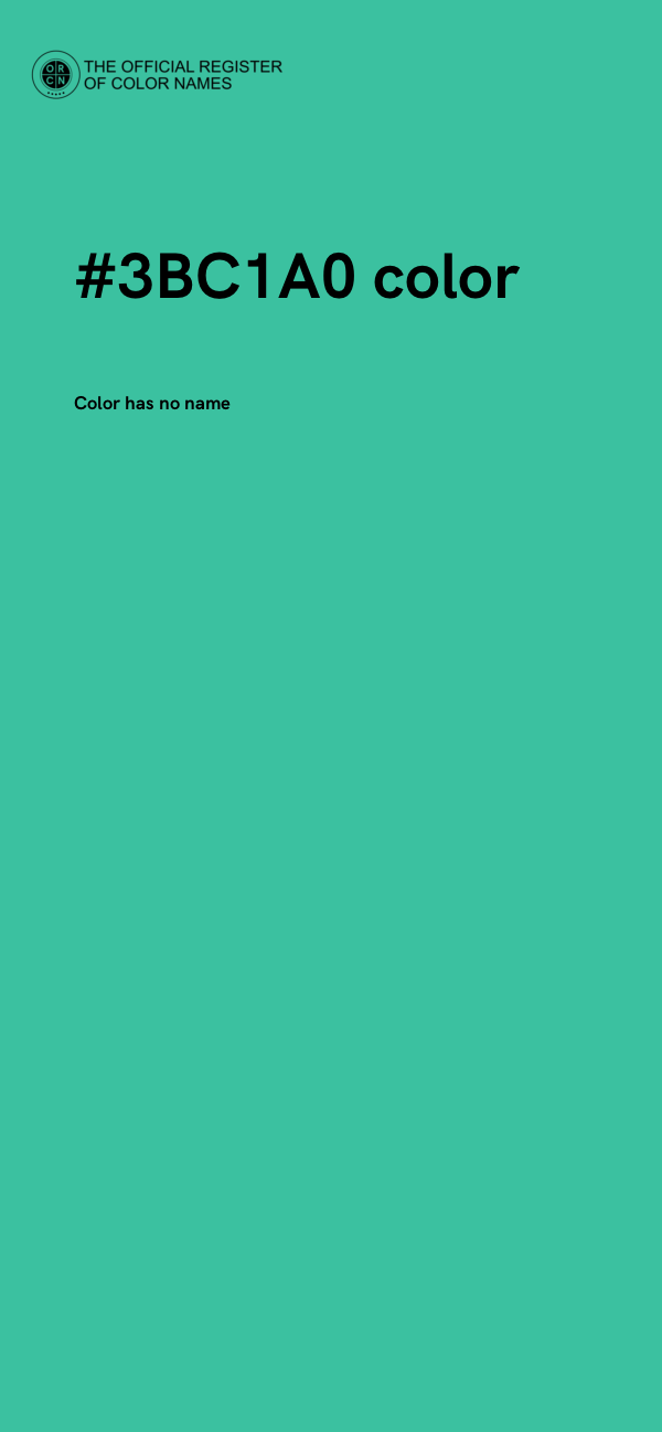 #3BC1A0 color image