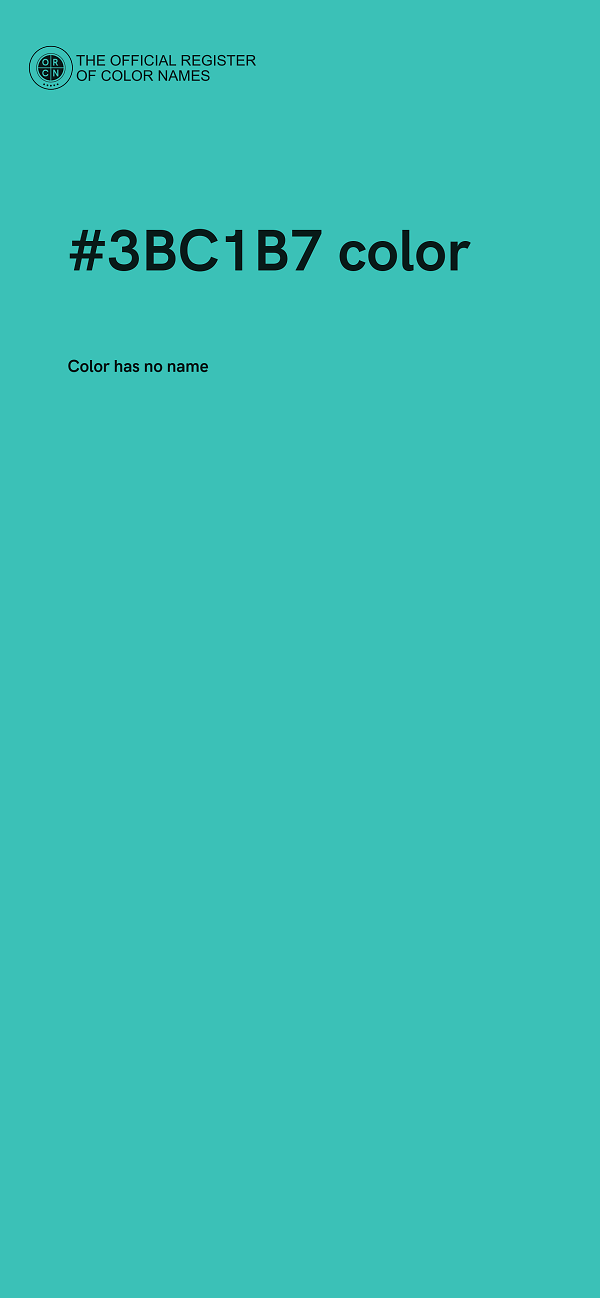 #3BC1B7 color image