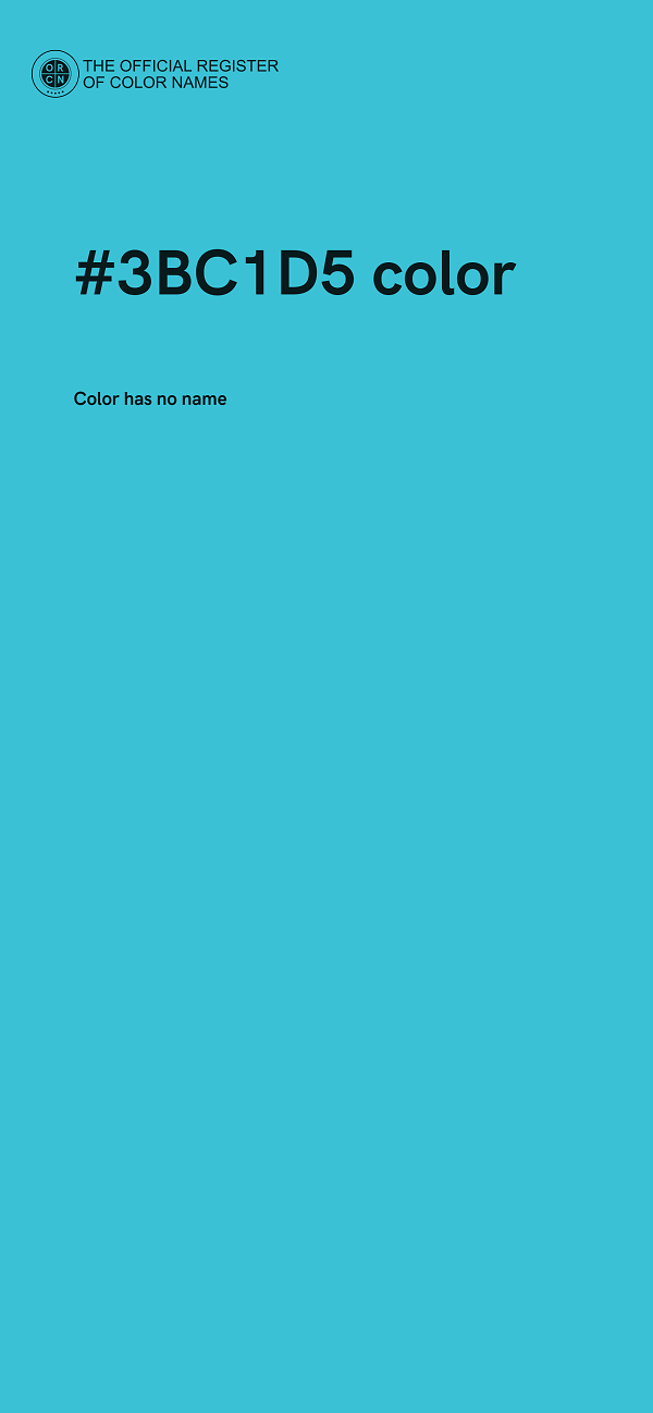 #3BC1D5 color image