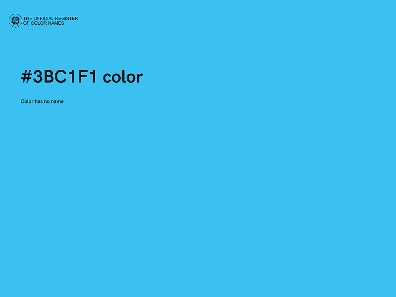 #3BC1F1 color image