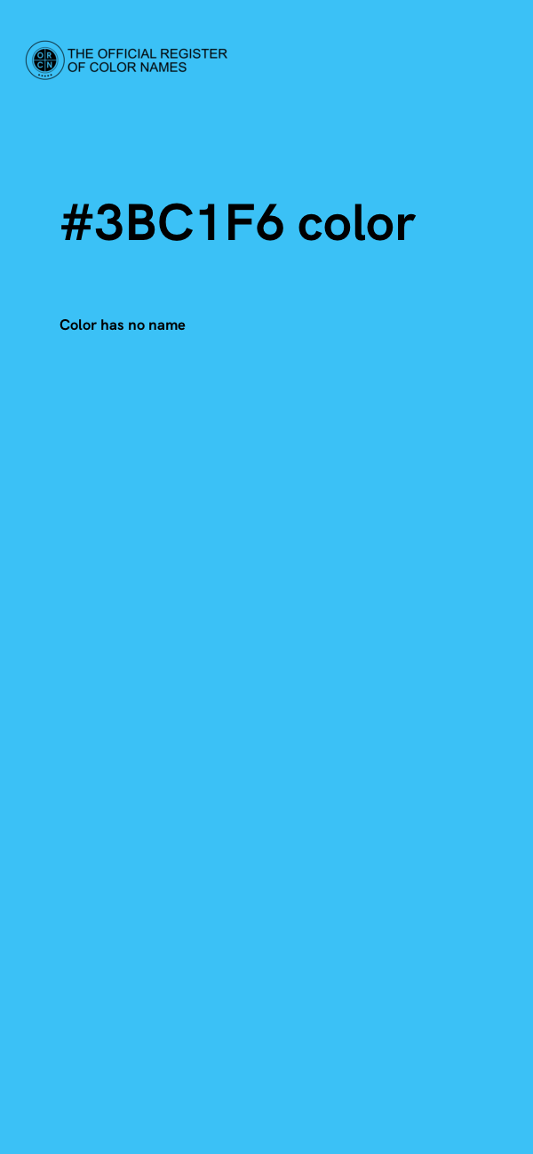 #3BC1F6 color image
