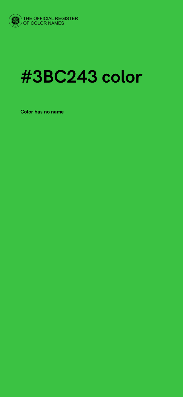 #3BC243 color image