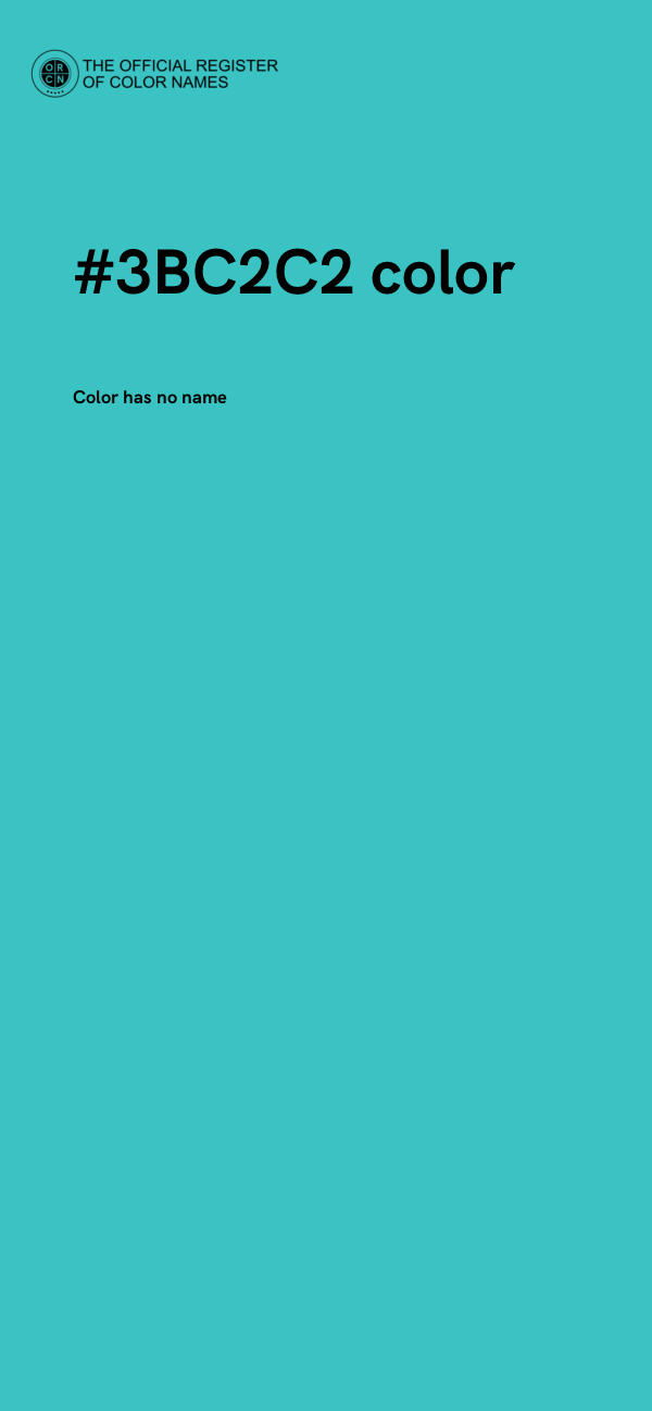 #3BC2C2 color image