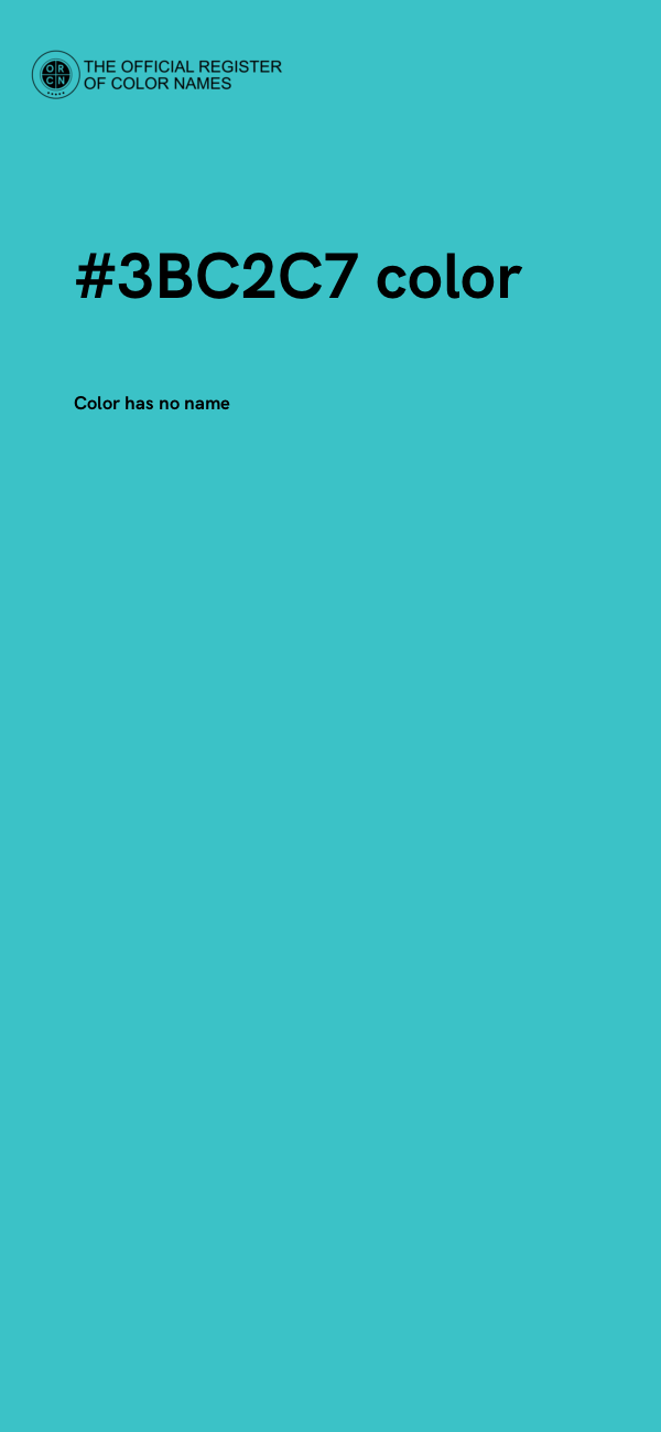 #3BC2C7 color image