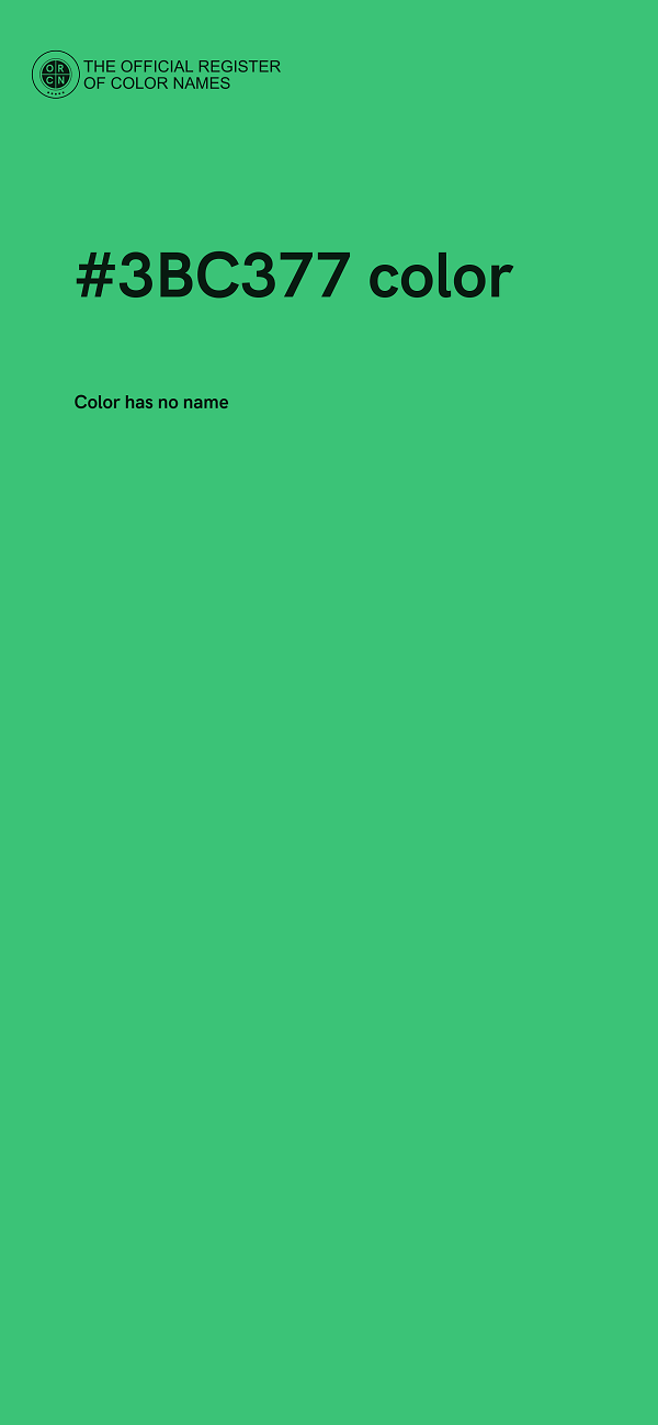 #3BC377 color image