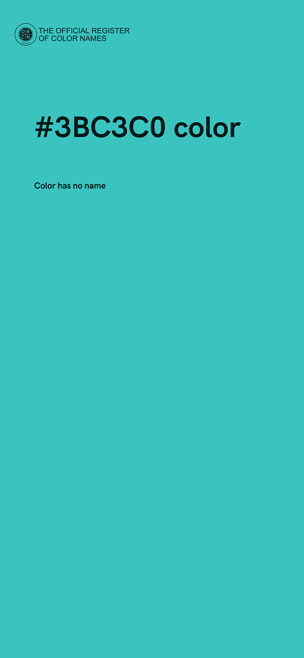 #3BC3C0 color image