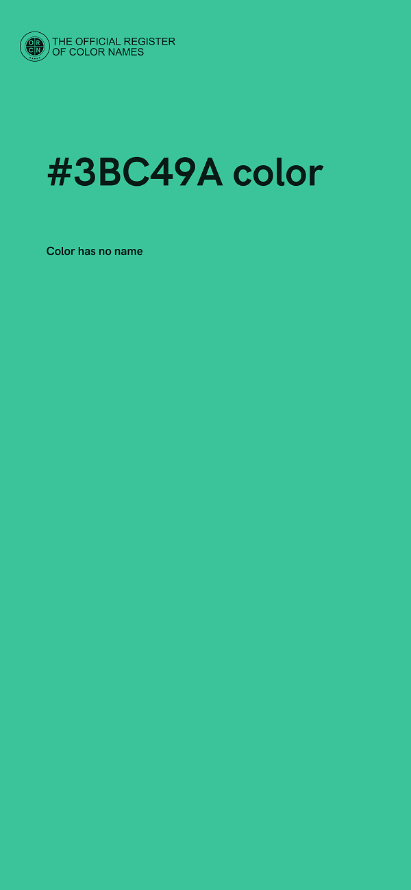 #3BC49A color image