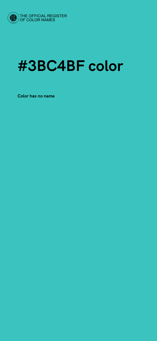 #3BC4BF color image