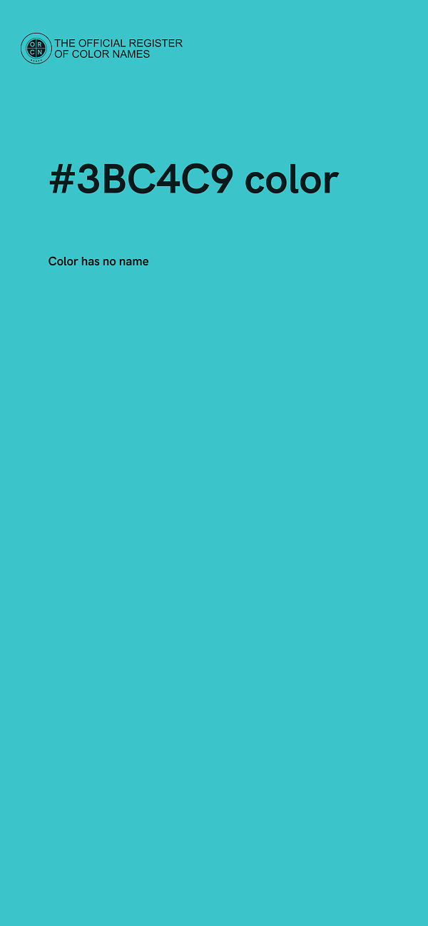 #3BC4C9 color image