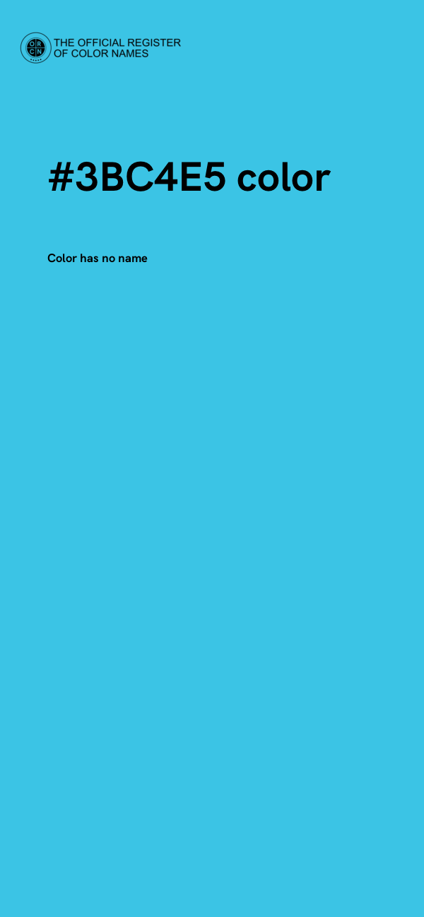 #3BC4E5 color image