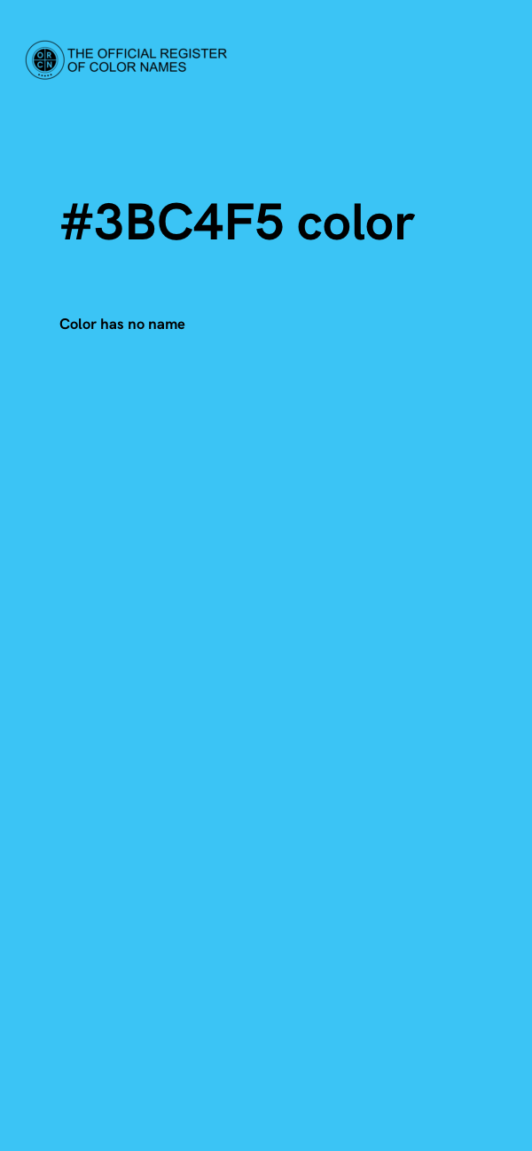 #3BC4F5 color image