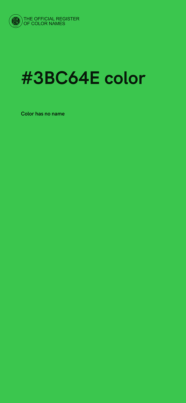 #3BC64E color image