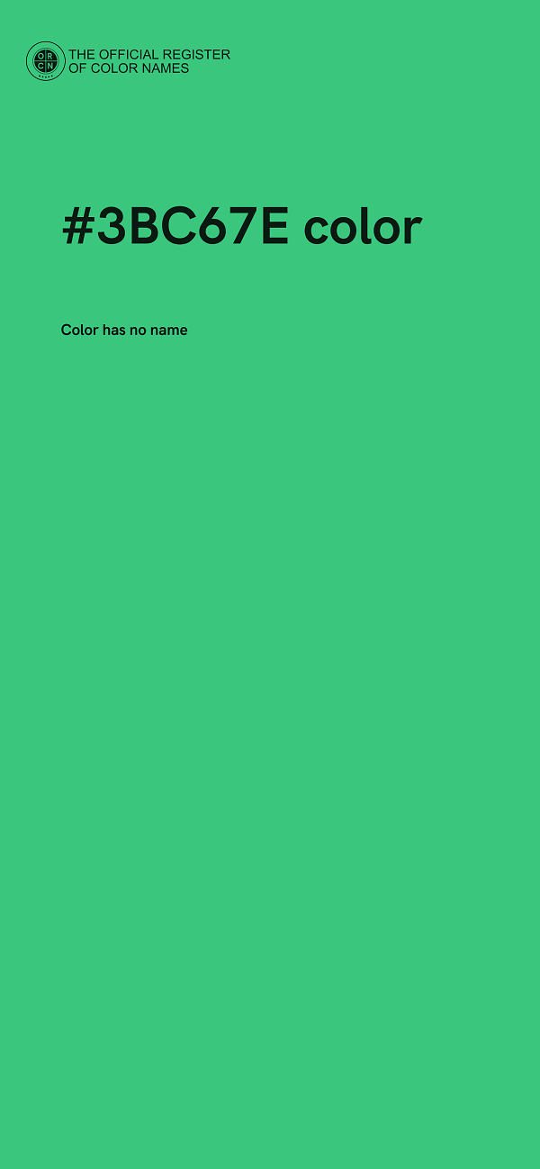 #3BC67E color image
