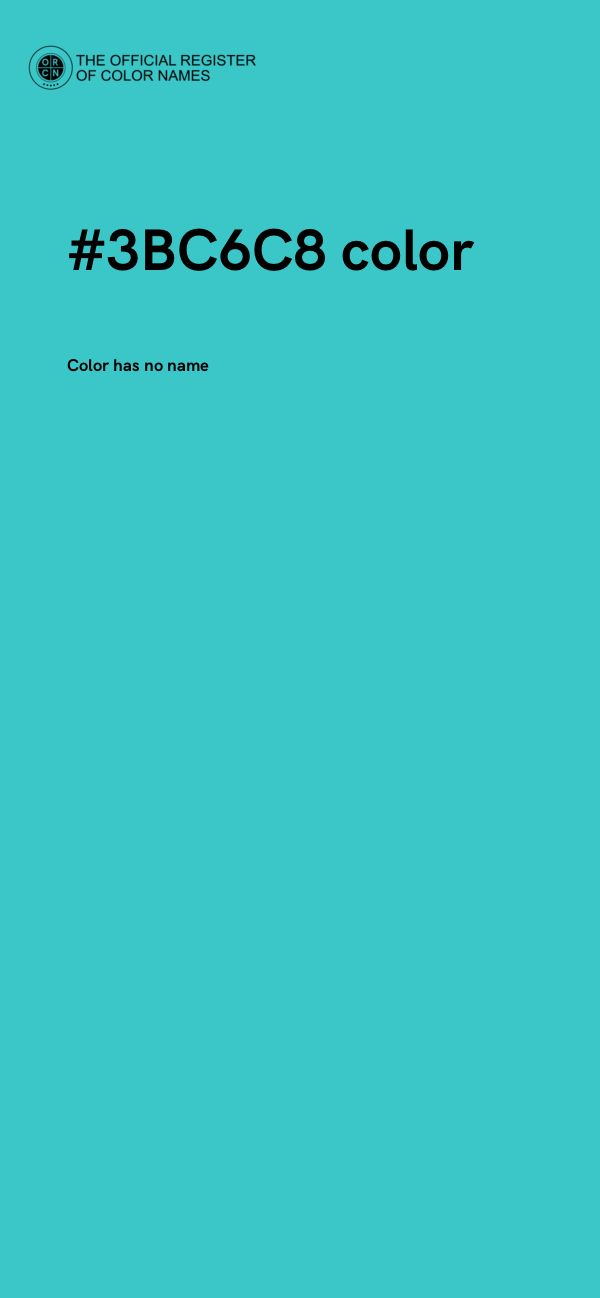#3BC6C8 color image