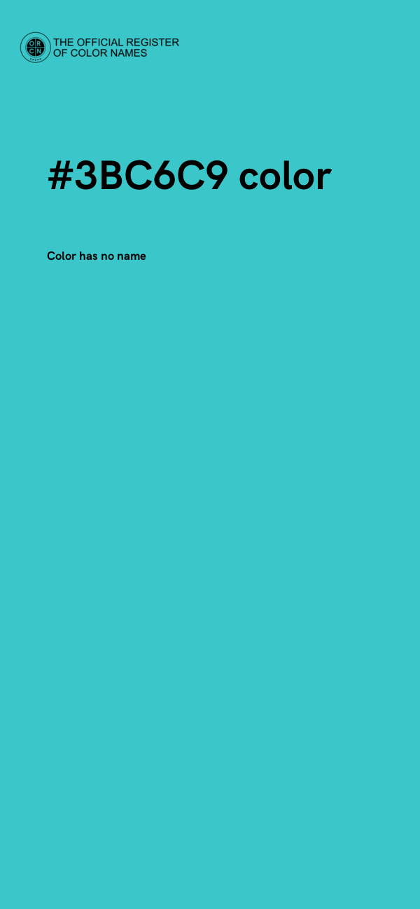 #3BC6C9 color image
