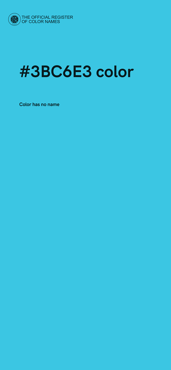 #3BC6E3 color image