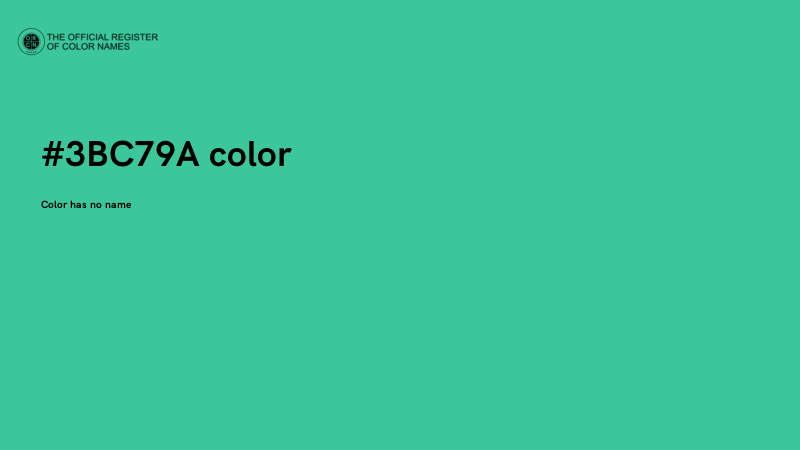 #3BC79A color image