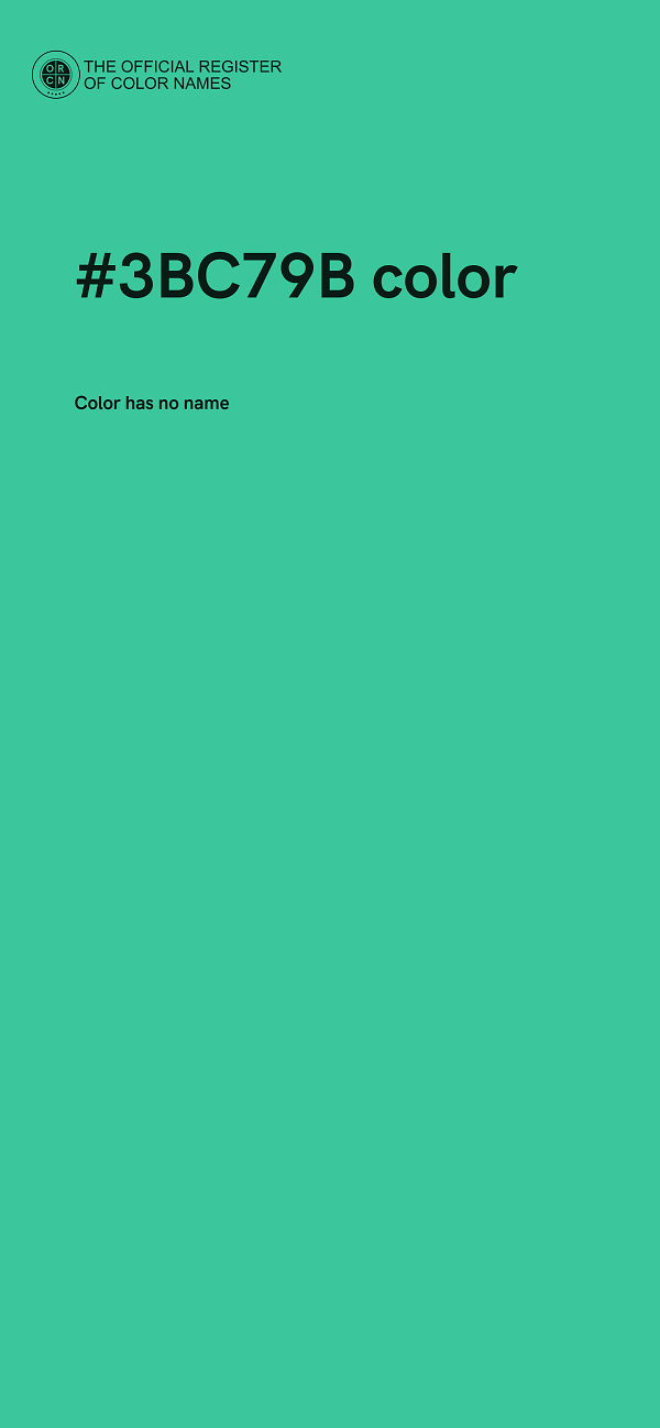 #3BC79B color image