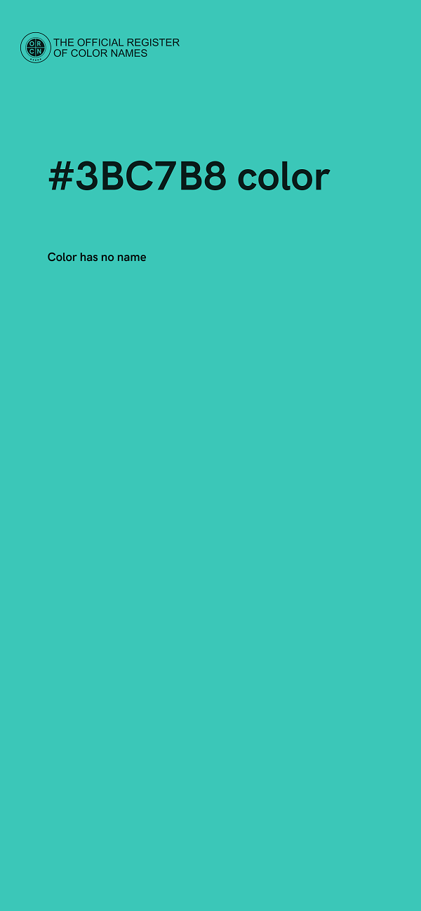 #3BC7B8 color image